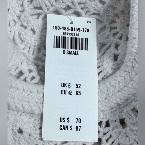 ABERCROMBIE AND FITCH Crochet-Style‎ Floral Lace Tee, Size XSMALL - Picture 13 of 13